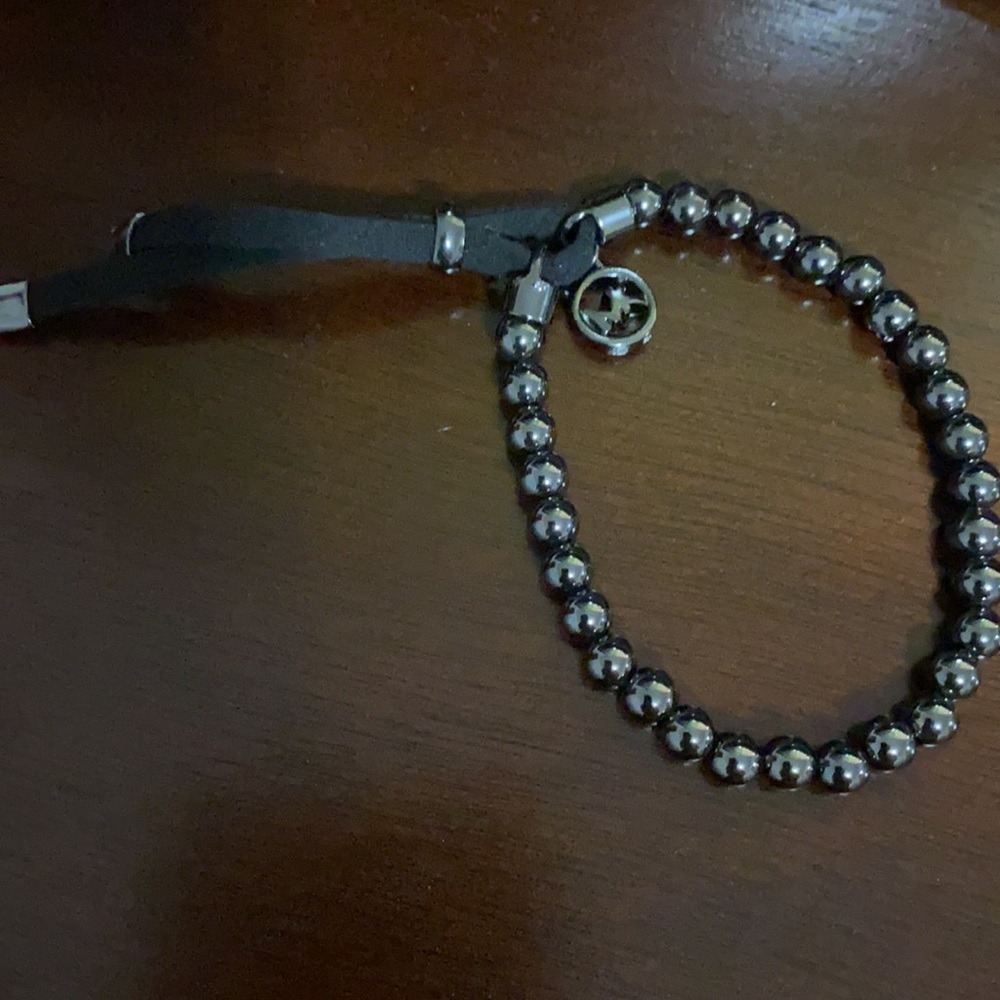 NWOT Michael Kors adjustable hematite bracelet